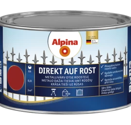 Metalo dažai ALPINA Direkt Auf Rost, 250ml raudona sp.