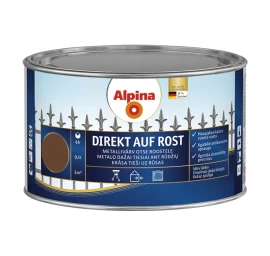 Metalo dažai ALPINA Direkt Auf Rost, 250ml riešuto sp.