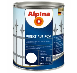 Metalo dažai ALPINA Direkt Auf Rost, 750ml balta sp.