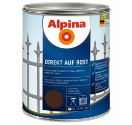 Metalo dažai ALPINA Direkt Auf Rost, 750ml šokoladinė sp.