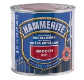 Metalo dažai HAMMERITE Smooth Finish, 250ml raudona sp.