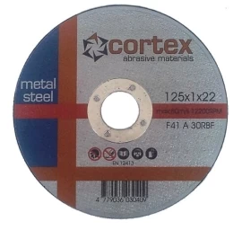 Metalo pjovimo diskas CORTEX, 125x1,2x22,2mm