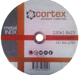 Metalo pjovimo diskas CORTEX WA 60 TBF F41 80m/s, 230x1,8x22,2mm