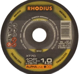 Metalo pjovimo diskas RHODIUS XT70, 125x1x22,23mm