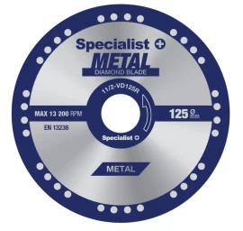 Metalo pjovimo diskas SPECIALIST+, 125x1,4x22,23mm