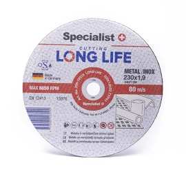 Metalo pjovimo diskas SPECIALIST+ Long Life, 230x1,9x22mm