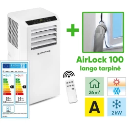Mobilus oro kondicionierius Trotec PAC 2010 SH ir lango tarpinė Trotec AirLock 100