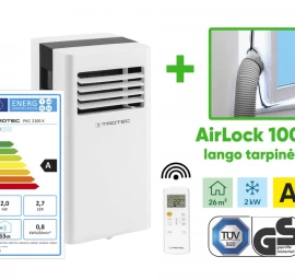 Mobilus oro kondicionierius Trotec PAC 2100 X ir lango tarpinė Trotec AirLock 100