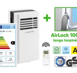 Mobilus oro kondicionierius Trotec PAC 2600 X ir lango tarpinė Trotec Airlock 100