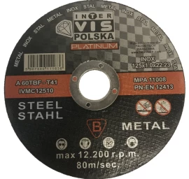 Pjovimo diskas metalui | 125x1.0x22,2 (SK11008)