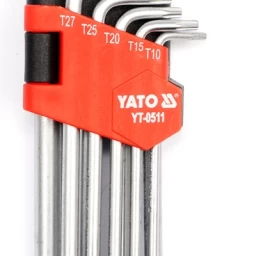 Prailgintų L-tipo raktų komplektas YATO YT-0511 | TORX TR | T10-T50 | 9VNT.