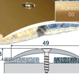 Profilis sujungimo A04 auksinis, 93cm 49x8mm