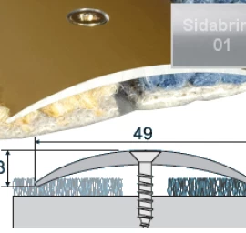 Profilis sujungimo A04 sidabrinis, 93cm 49x8mm