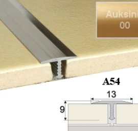 Profilis sujungimo A54 auksinis, 200cm 13x9mm