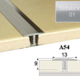 Profilis sujungimo A54 sidabrinis, 200cm 13x9mm