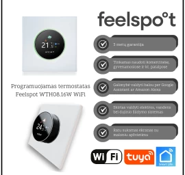 Programuojamas termostatas Feelspot WTH08.16B WiFi, baltas