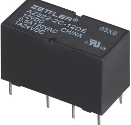 Relė 12VDC; 2A; 2CO; 960Ω; Zettler