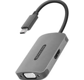 Šakotuvas Sitecom CN-373 USB-C Hdmi + Vga Aspter (Ekspozicinė prekė)