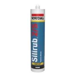 Sanitarinis silikonas SOUDAL Silirub 2S, 300ml