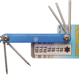 Sulankstomas L-tipo raktų komplektas BGS DIY 7848 | TORX | T6-T20 | 7VNT.