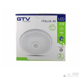 Šviestuvas LED ITALIA+PIR 12W 900Lm 4K GTV