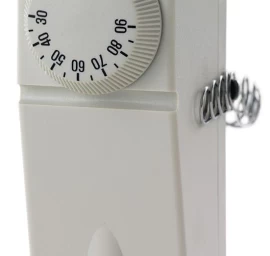 Termostatas su korpusu 0-90°C 16A 250V dif. 5/10°C tvirtinamas prie vamzdžio