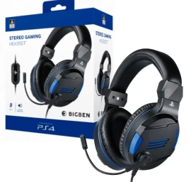 Žaidimų ausinės Bigben PS4 Stereo Gaming Headset, juoda (Ekspozicinė prekė)