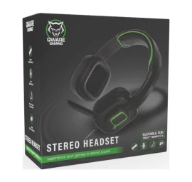 Žaidimų ausinės Qware Gaming stereo headset QW XB1-7060, juoda (Ekspozicinė prekė)